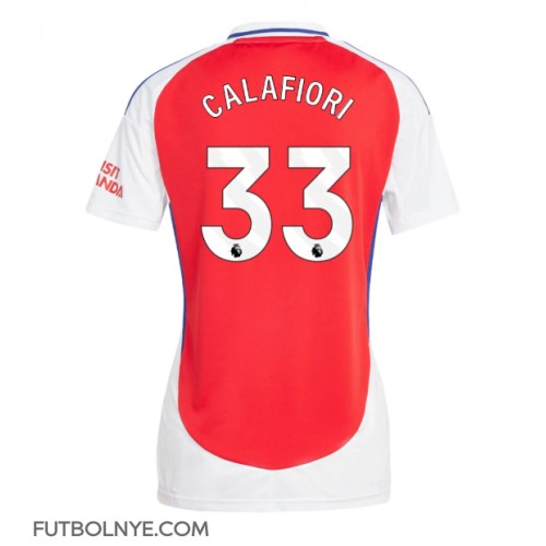 Camiseta Arsenal Riccardo Calafiori #33 Primera Equipación para mujer 2024-25 manga corta